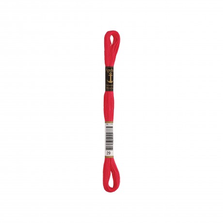 Meada de linha de bordar Anchor Stranded Cotton, filosele cor 29 rosa